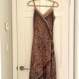 BCBG Scarf/paisley print Slipdress